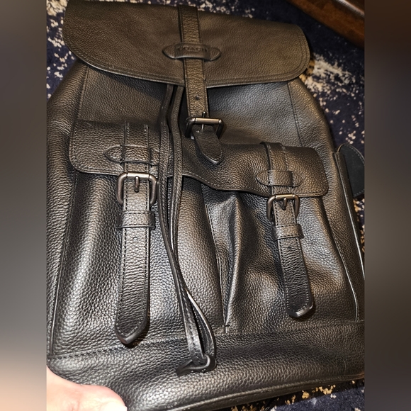 COACH Hudson Backpack F23202 Black Leather - Backpack - Picture 4 of 7